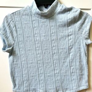 BRAND NEW: Fresh Man, blue, knitted crop top.    Size: M